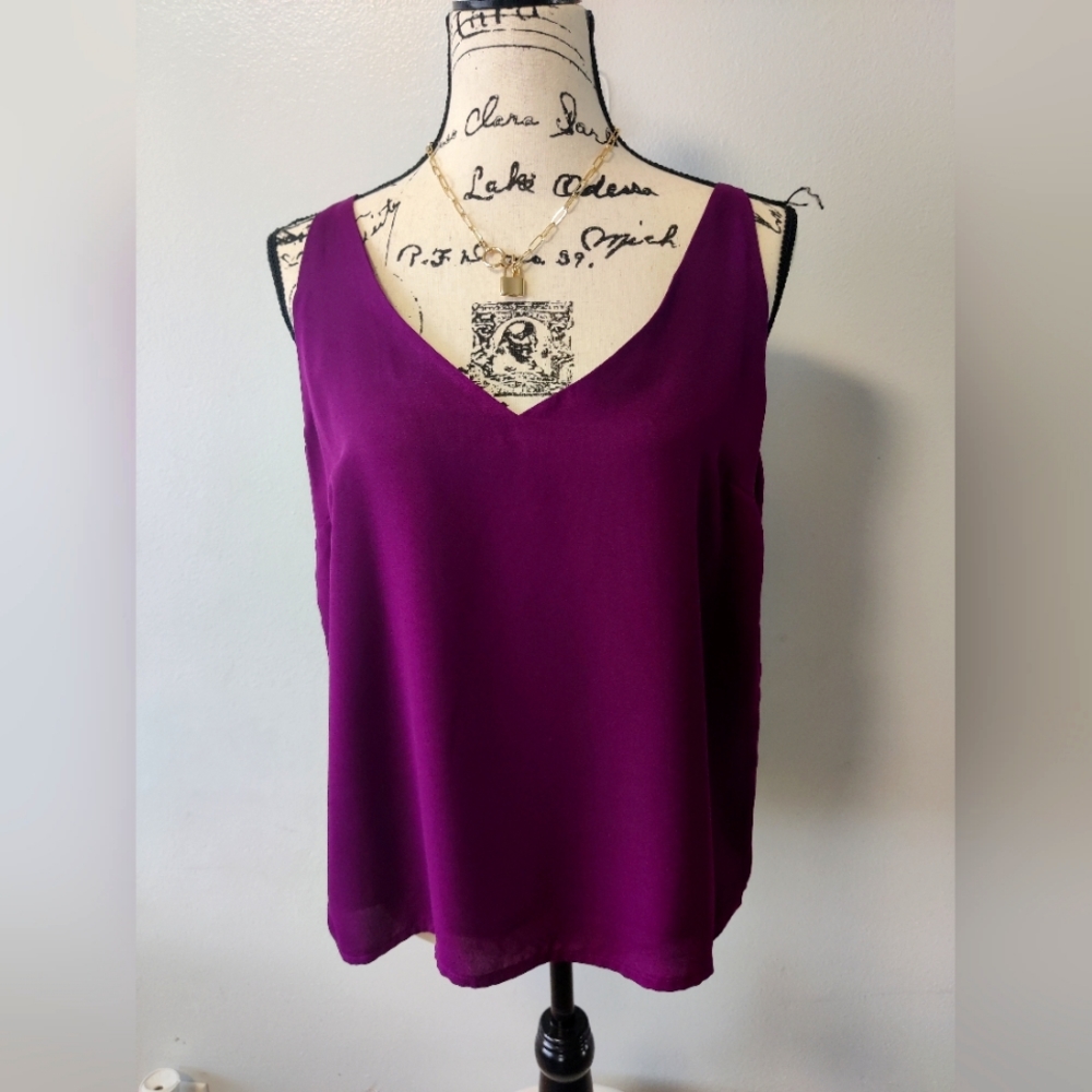 A New Day women's sleeveless camisole purple top shirt NWT size medium